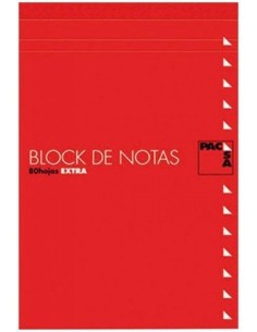 Paq 10 bloc notas con tapa 4º 80h 60gr liso